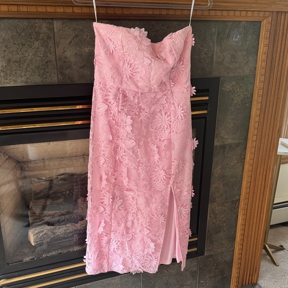 Lulu's Blush Pink Strapless Dress - Picture 1 of 2